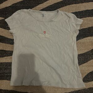 Brandy Melville Light Gray Short Sleeve Tee